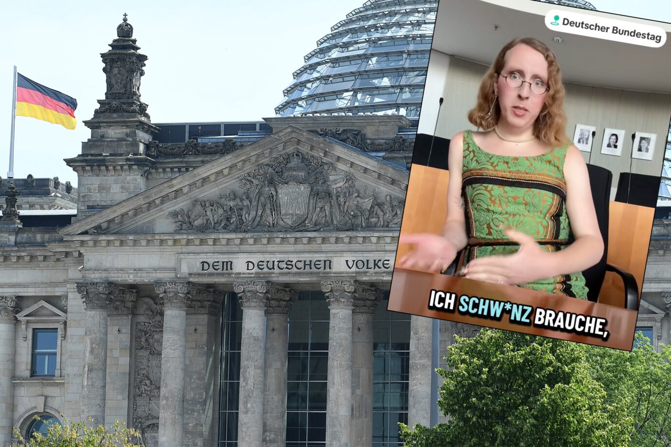 Trans-Influencer ist „feucht“ im Bundestag und sinniert über „Schwänze“