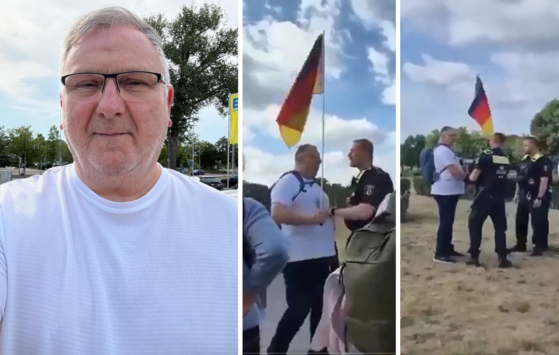 Erstmals spricht der Mann, den die Polizei wegen einer Deutschlandfahne aufhielt
