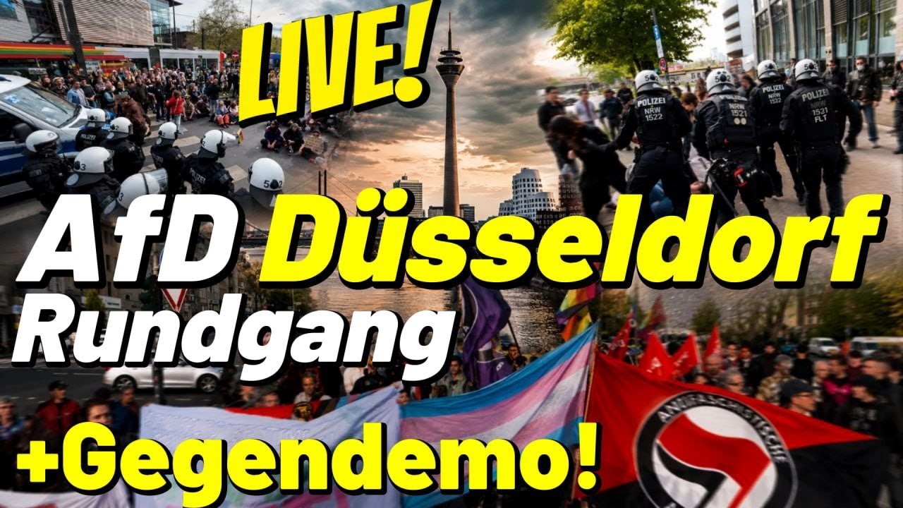 Düsseldorf: Antifa-Angriff bei AfD-Stadtrundgang auf „Utopia TV“
